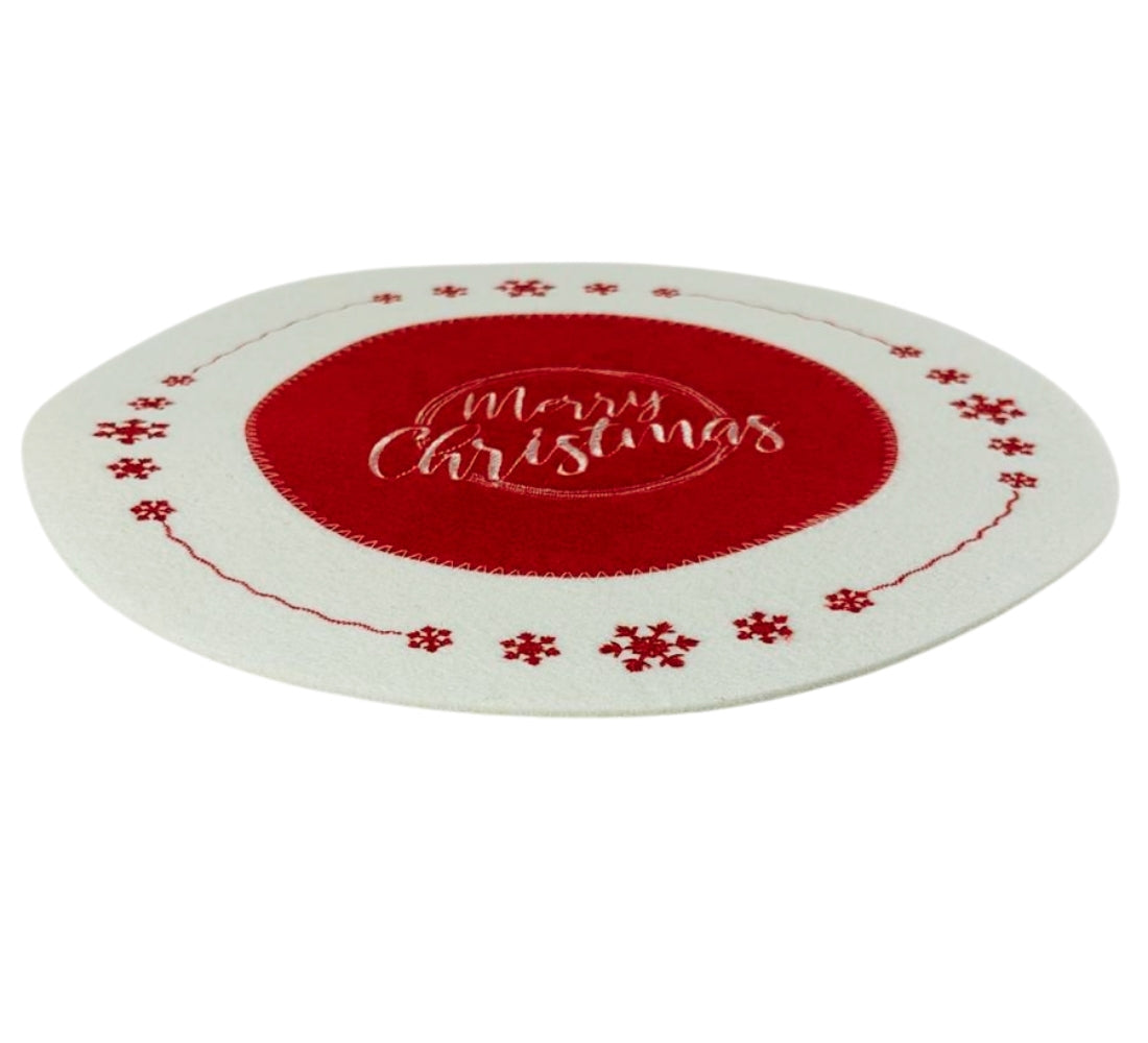Pack 4 Sottopiatti Natalizi Buone Feste Decorazioni Tavola 30 cm Addobbi Natale