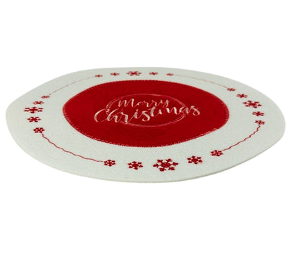 Pack 4 Sottopiatti Natalizi Buone Feste Decorazioni Tavola 30 cm Addobbi Natale