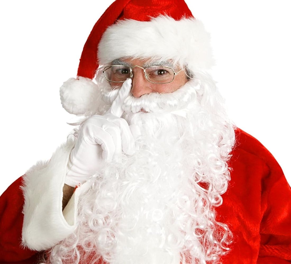 Parrucca e Barba Bianca Babbo Natale per Vestito Santa Claus Taglia Unica Fair