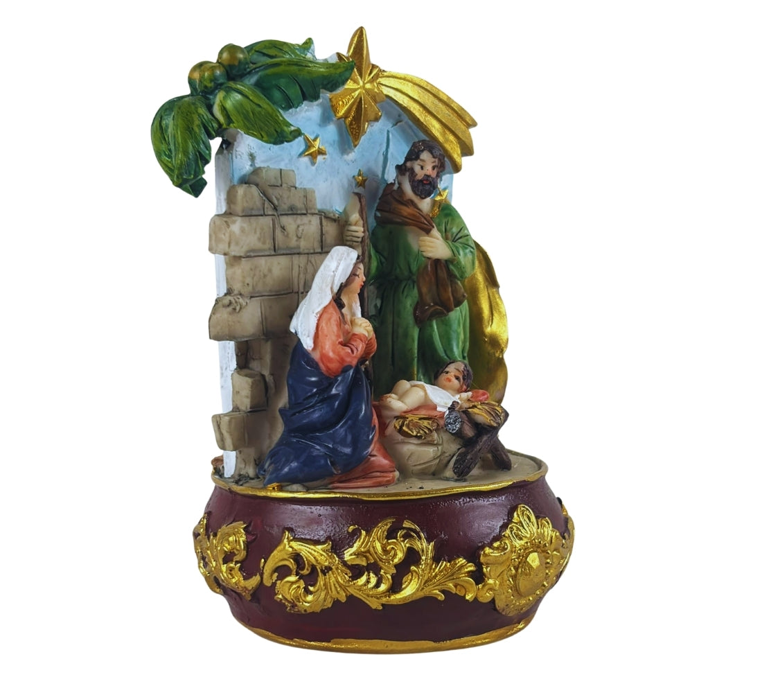 Carillon di Natale Musicale Meccanico a Corda Nativita' Presepe Decorazione Casa