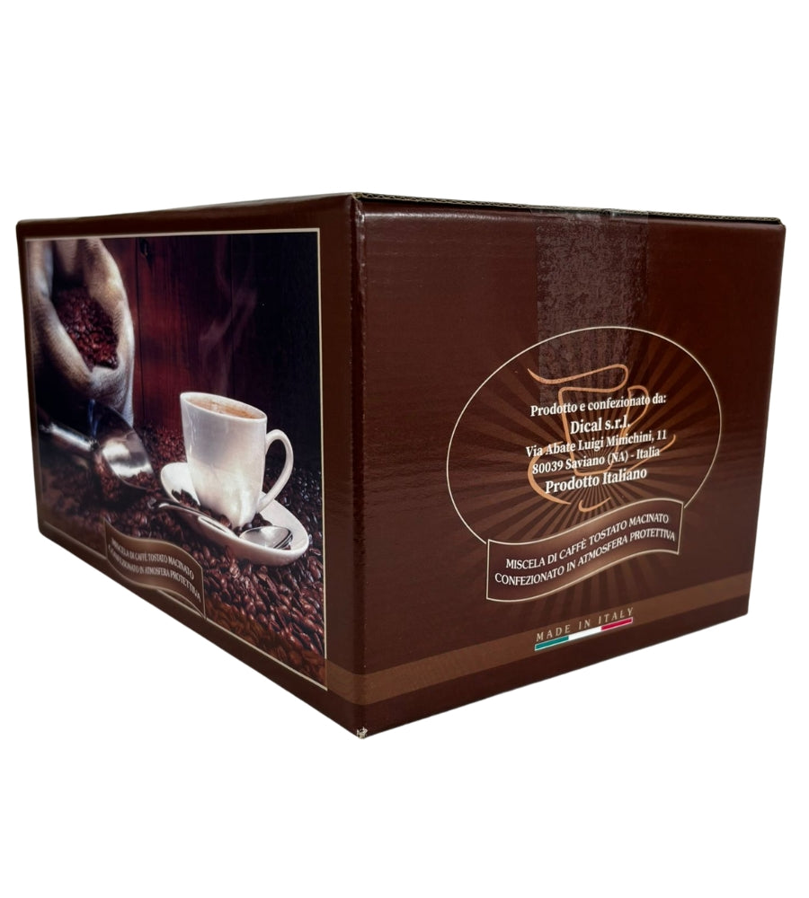 Queen Coffee 50 Cialde Caffè Decaffeinato Compatibili Miscela DEC Espresso Bar