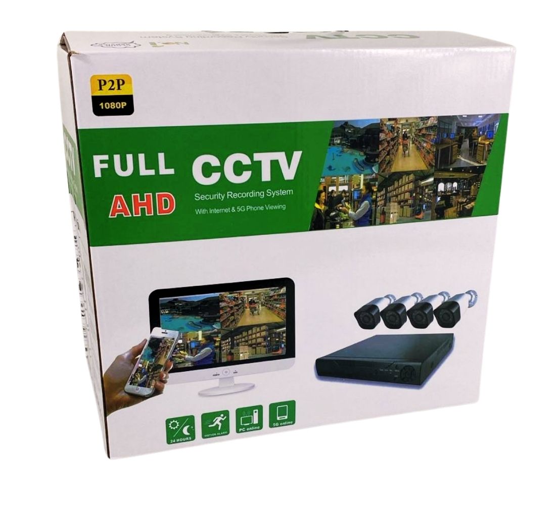 Kit Videosorveglianza AHD IP Cloud DVR + 4 Telecamere FULL CCTV HD Infrarossi 5G