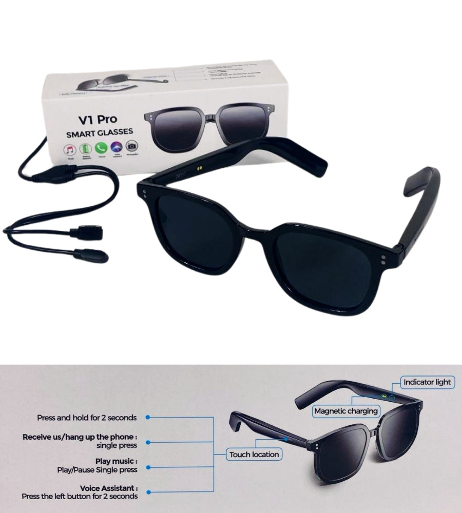 Occhiali da Sole Smart Occhiali Bluetooth Touch Altoparlanti Integrati Musica