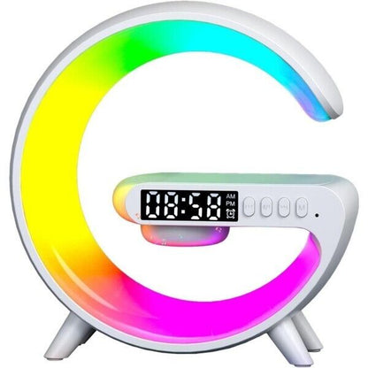 Cassa Speaker BT Forma G mini Ricarica Smartphone Fast Orologio Sveglia LED RGB