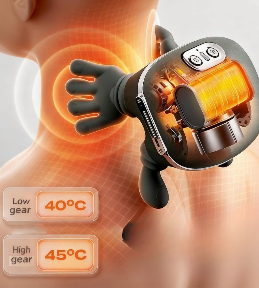 Massaggiatore Cervicale Shiatsu Bionico con Calore 4D Sollievo Dolore Collo