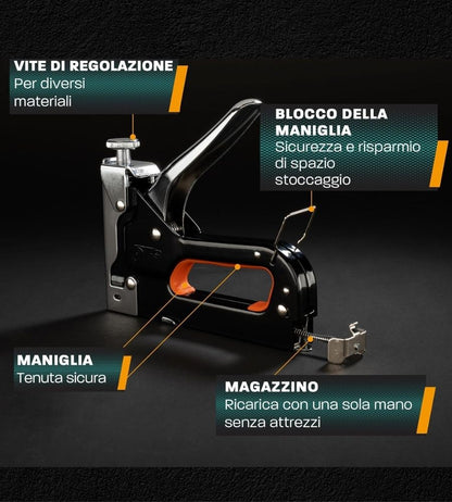 Pinzatrice Cucitrice Sparachiodi Industriale Manuale Tappezzeria Legno Gomma