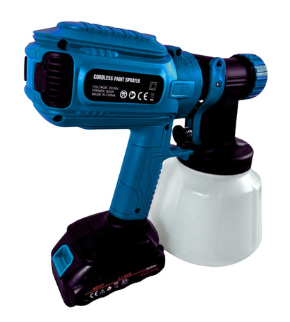 Pistola a Spruzzo Elettrica per Vernice Doppia Batteria 48V Serbatoio 1200ML