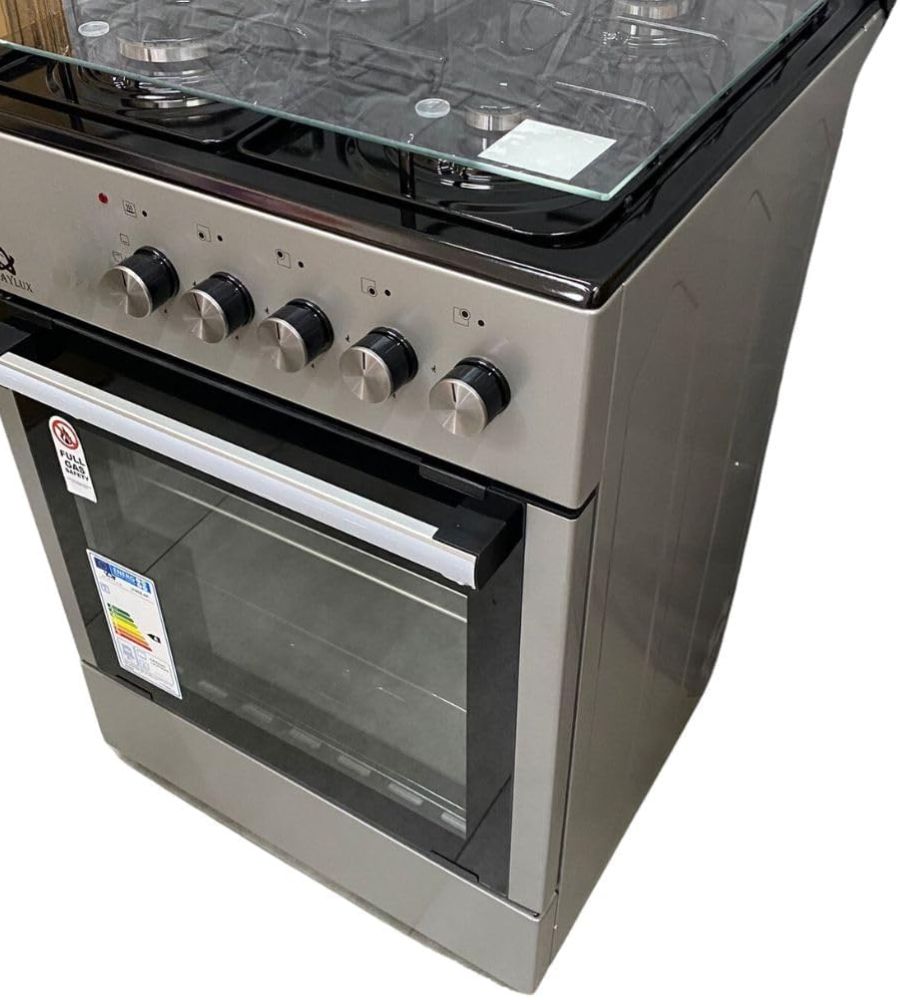 Cucina a Gas Forno Gas 4 Fuochi 60 X 60 cm Copertura in Vetro LF66GE