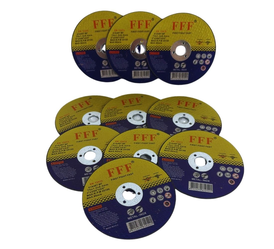 50 Pz Disco da Taglio per Mini Flex Smerigliatrice 3" Foro Ø 75 x 1.2mm