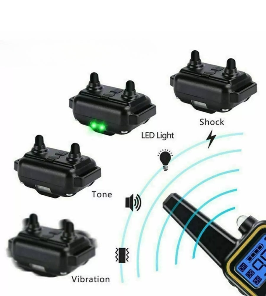 Collare Addestramento Cani 800M Telecomando Impermeabile Scossa Elettrico LCD