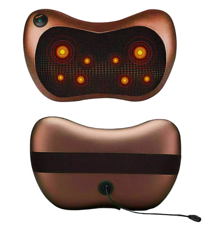 Cuscino massaggiatore Shiatsu Calore Cervicale Schiena Glutei Gambe Casa Auto