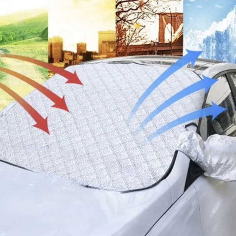 Telo Antigelo Copri Parabrezza Invernale Auto Magnetico Parasole Double Face XXL
