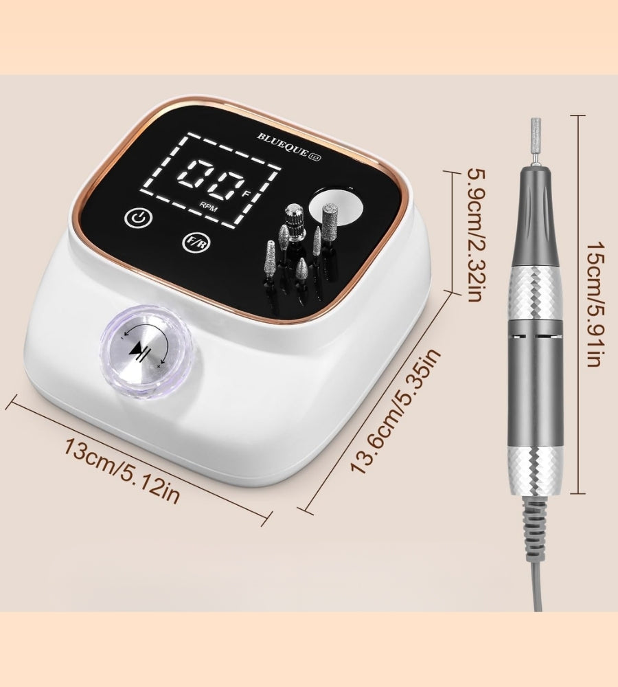 Fresa per Unghie Professionale 45000RPM Lima Elettrica per Unghie Touchscreen
