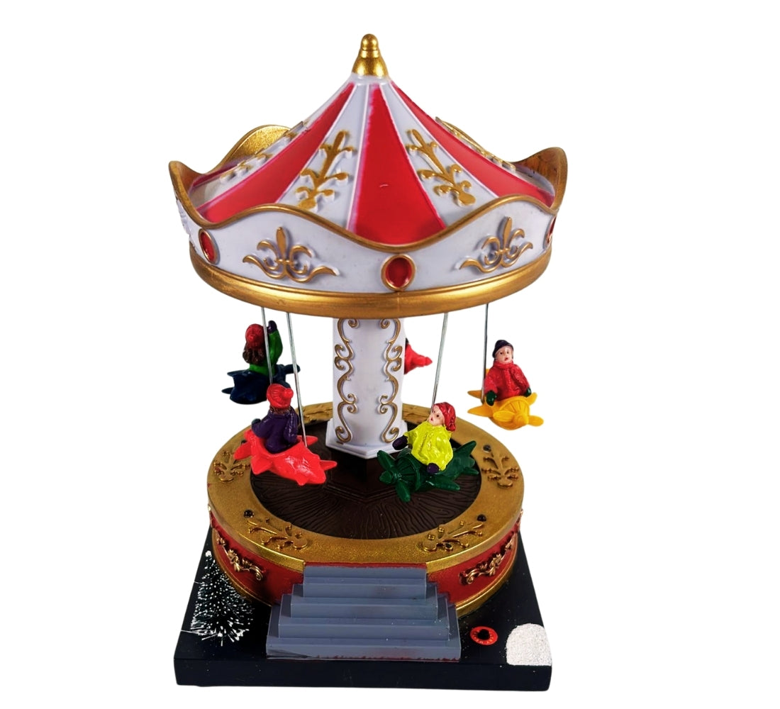 Giostrina Natalizia Carillon Aereoplani per Villaggio di Natale Luci e Movimento