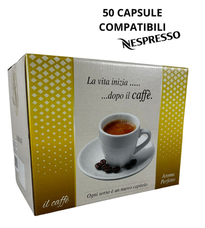 Queen Coffee 50 Capsule Caffè Compatibili Nespress Miscela Espresso Bar