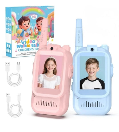 Video Walkie Talkie Ricaricabili Bambini Videochiamata Foto Effetti Vocali