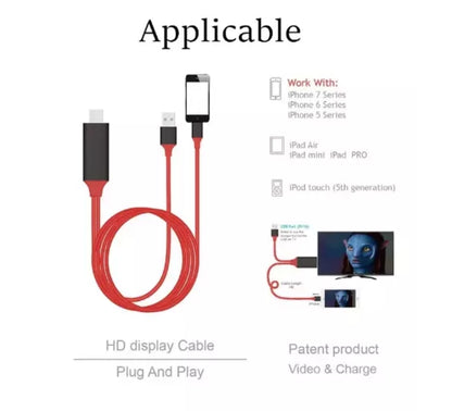 Cavo HDTV Video Mirroring Full HD Streamer 1080P USB HDMI MHL IPhone