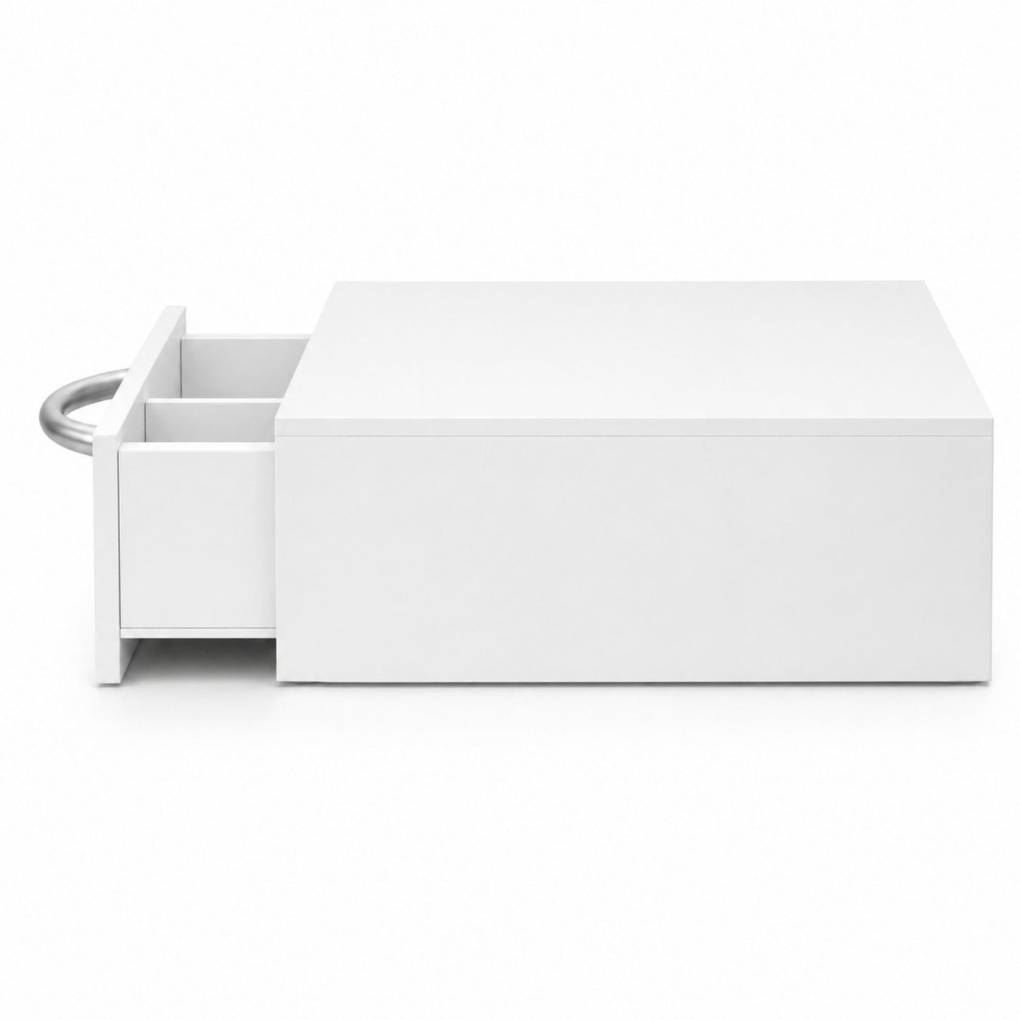 Cassetto Porta Cialde Caffè Legno Bianco 2 Scomparti 30x20x10cm Maniglia Coffee