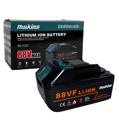 Batteria ricambio 88V Max 2000mAh Motosega Smerigliatrice Trapano Avvitatore
