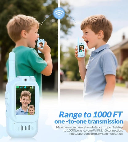 Video Walkie Talkie Ricaricabili Bambini Videochiamata Foto Effetti Vocali
