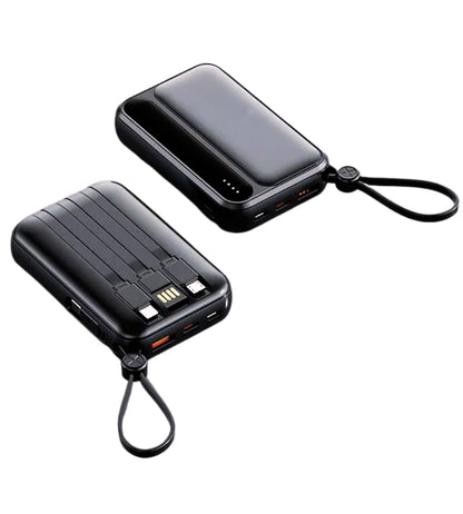 Power Bank 20000 mAh Caricabatterie Portatile Alta Velocità 4 Cavi USB Fast