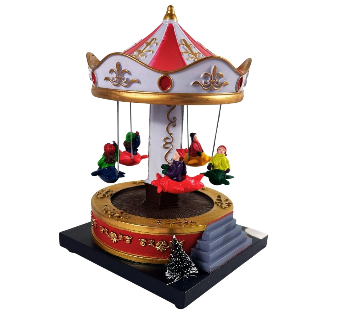 Giostrina Natalizia Carillon Aereoplani per Villaggio di Natale Luci e Movimento