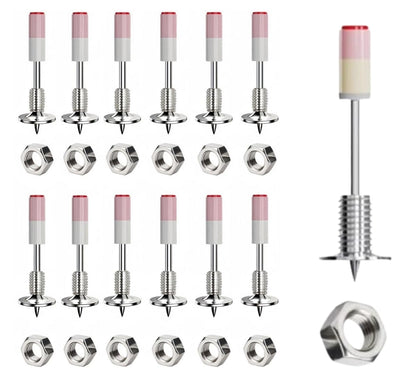 30 Chiodi Filettati Per Pistola Sparachiodi 30 Dadi M8 da 7,3 mm Cemento Ferro