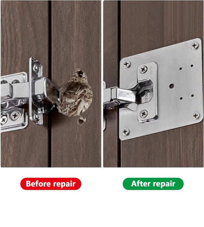 Piastra Di Riparazione per Cerniere Porte Pensili in Acciaio Inossidabile 4 pz