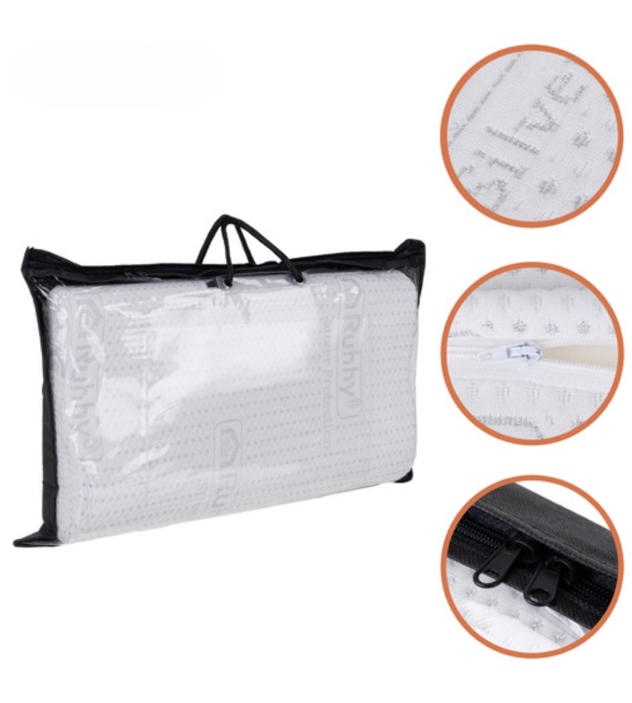 Cuscino Saponetta Memory Foam Rivestimento Anallergico Ortopedico 49 x 30 H9 cm