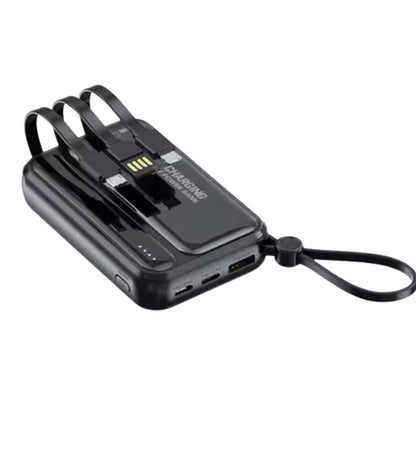 Power Bank 20000 mAh Caricabatterie Portatile Alta Velocità 4 Cavi USB Fast