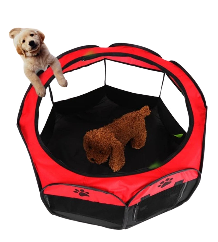 Recinto per Cani Pieghevole Portatile per Cuccioli 74x74x43cm Gabbia per Animali