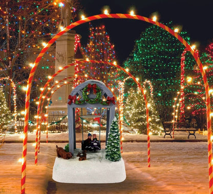 Altalena Giostrina per Paesaggio Natalizio Luci LED Decorazioni Natale