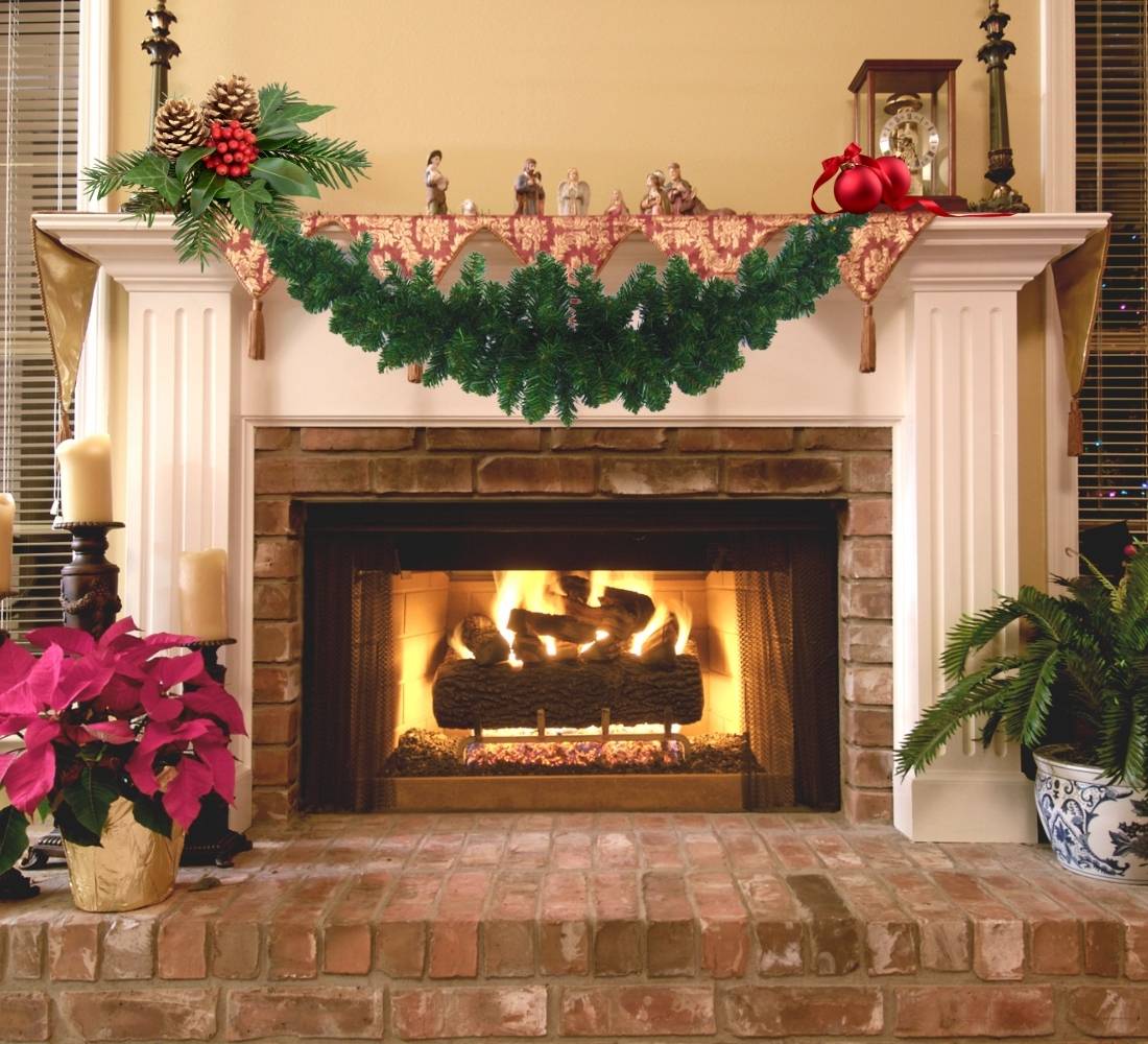 Ghirlanda Natalizia Cornicione 120cm 112 Punte Festone Decorazioni Natale JD240