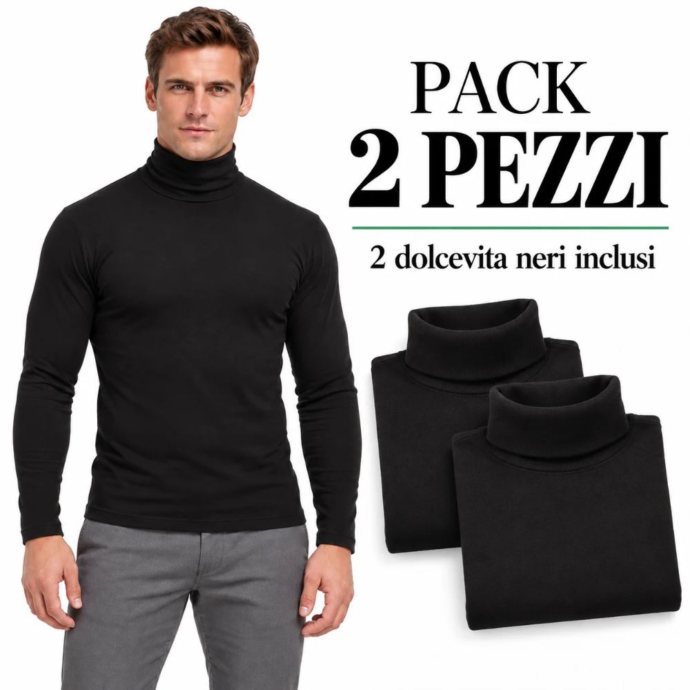 Coppia Lupetto da Uomo Maglia Termica con Manica Lunga Collo Alto Dolcevita Felpato ka29