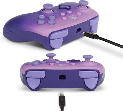 Controller Joypad Cablato Analogico Lilla per Nintendo Switch Cavo 3 Mt