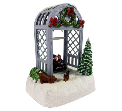 Altalena Giostrina per Paesaggio Natalizio Luci LED Decorazioni Natale