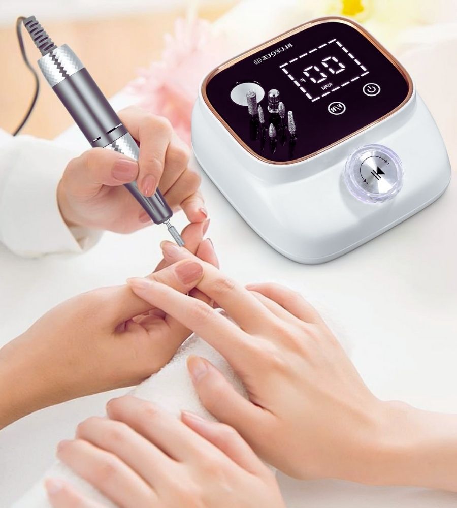 Fresa per Unghie Professionale 45000RPM Lima Elettrica per Unghie Touchscreen