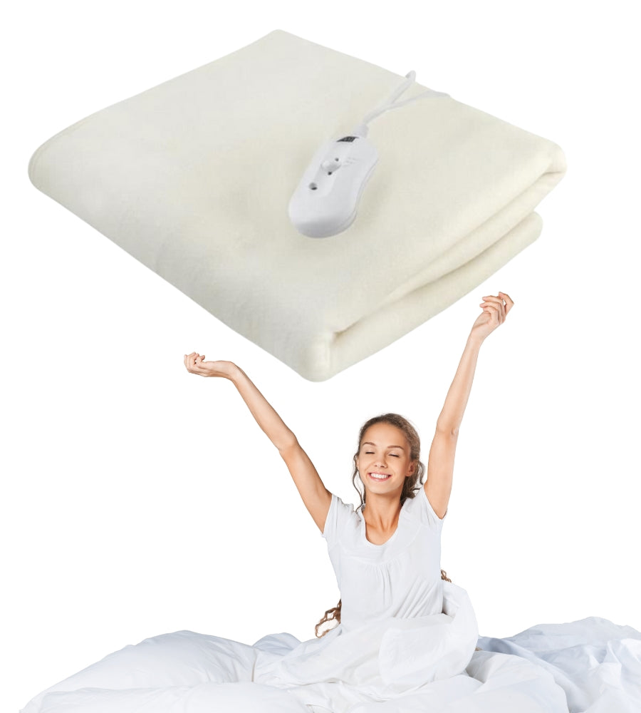 Coperta Elettrica Termica Scaldaletto Elettrico Letto Singolo Coprimaterasso 60W