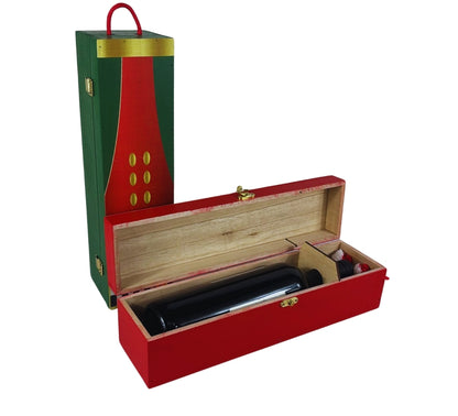 Cassetta Portabottiglie in Legno Natalizio Scatola Bottiglie Vino Decorato