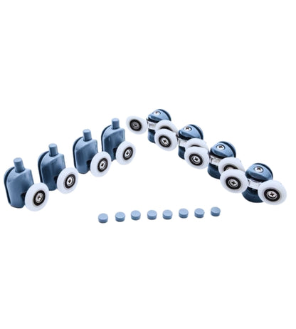 Set 8 Rotelle Ruote di Ricambio per Box Doccia Rulli Cuscinetti Porta Scorrevole