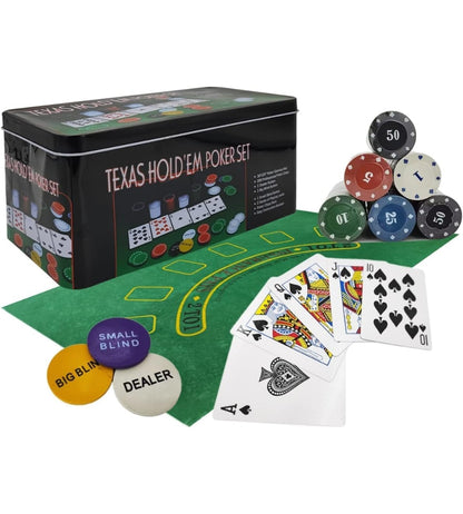 Fiches da Poker Numerate 200 Gettoni Box da Gioco Texas Holdem Black Jack
