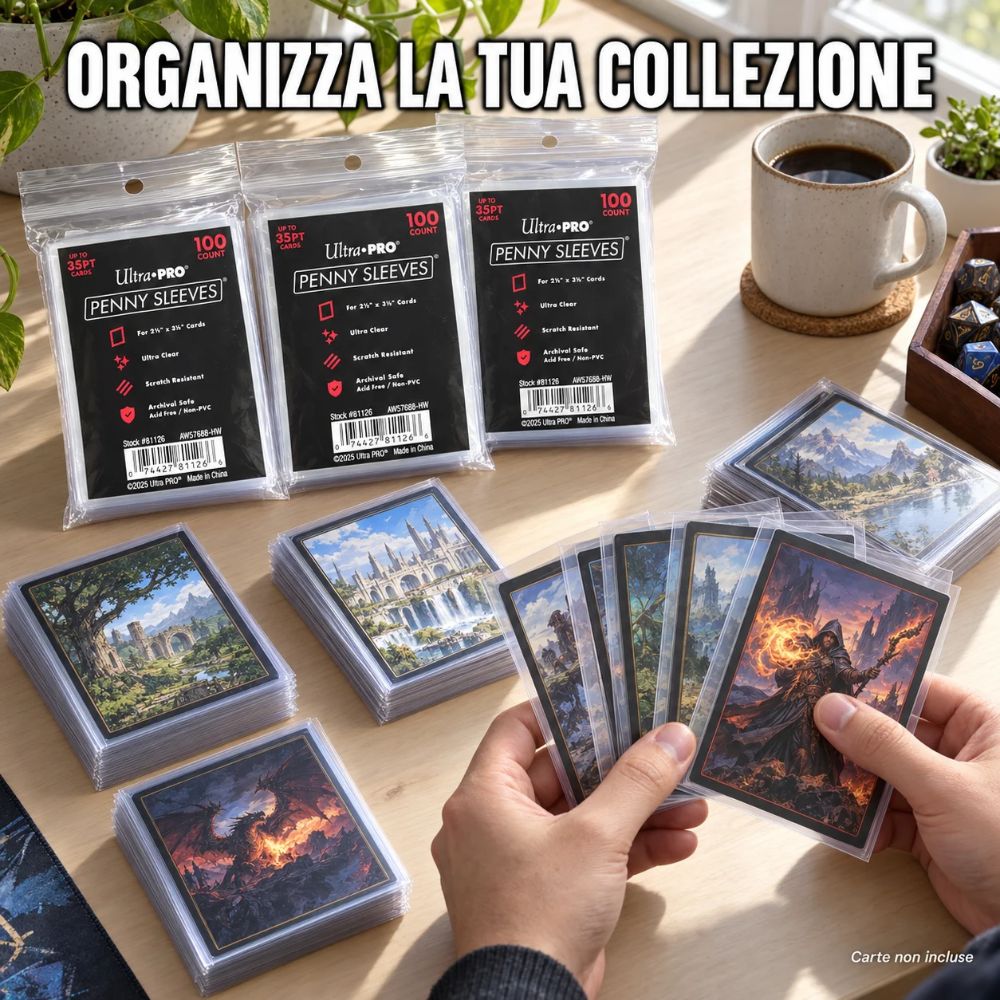 Ultra PRO Penny Sleeves 300 Bustine Protettive Carte Pokémon Magic 3x100