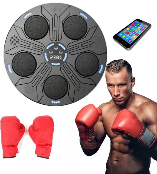 Macchina da Boxe Ritmo Musicale Bluetooth Boxing Machine con Guantoni Pugilato