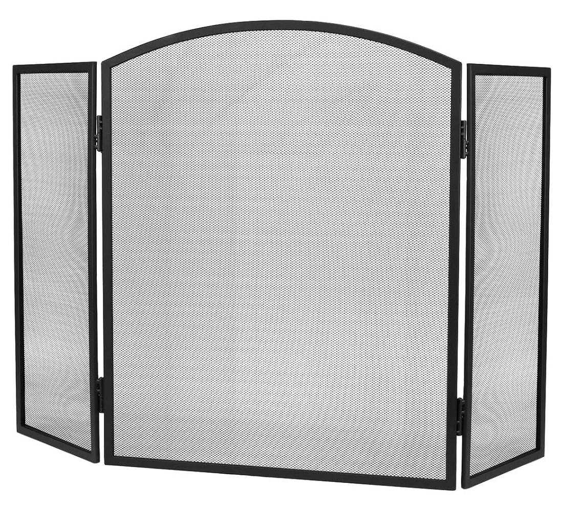 Parascintille Camino in Acciaio Grande 118 x 77 cm Parafuoco Caminetto Stufe