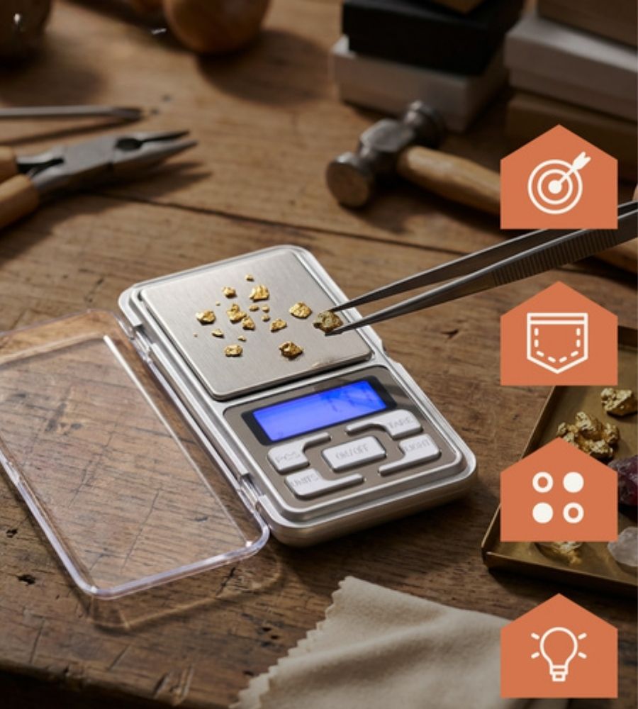 Mini Bilancia di Precisione Digitale Bilancino 0,01 - 200 Grammi con Lcd Funzione Tara
