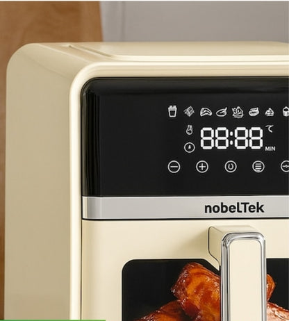 Friggitrice ad Aria Elettrica 5L Comandi Touch LED Frigge Senza Olio 1400W