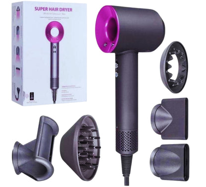 Asciugacapelli Professionale Super Regolabile con 5 Accessori 1800w 5 in 1