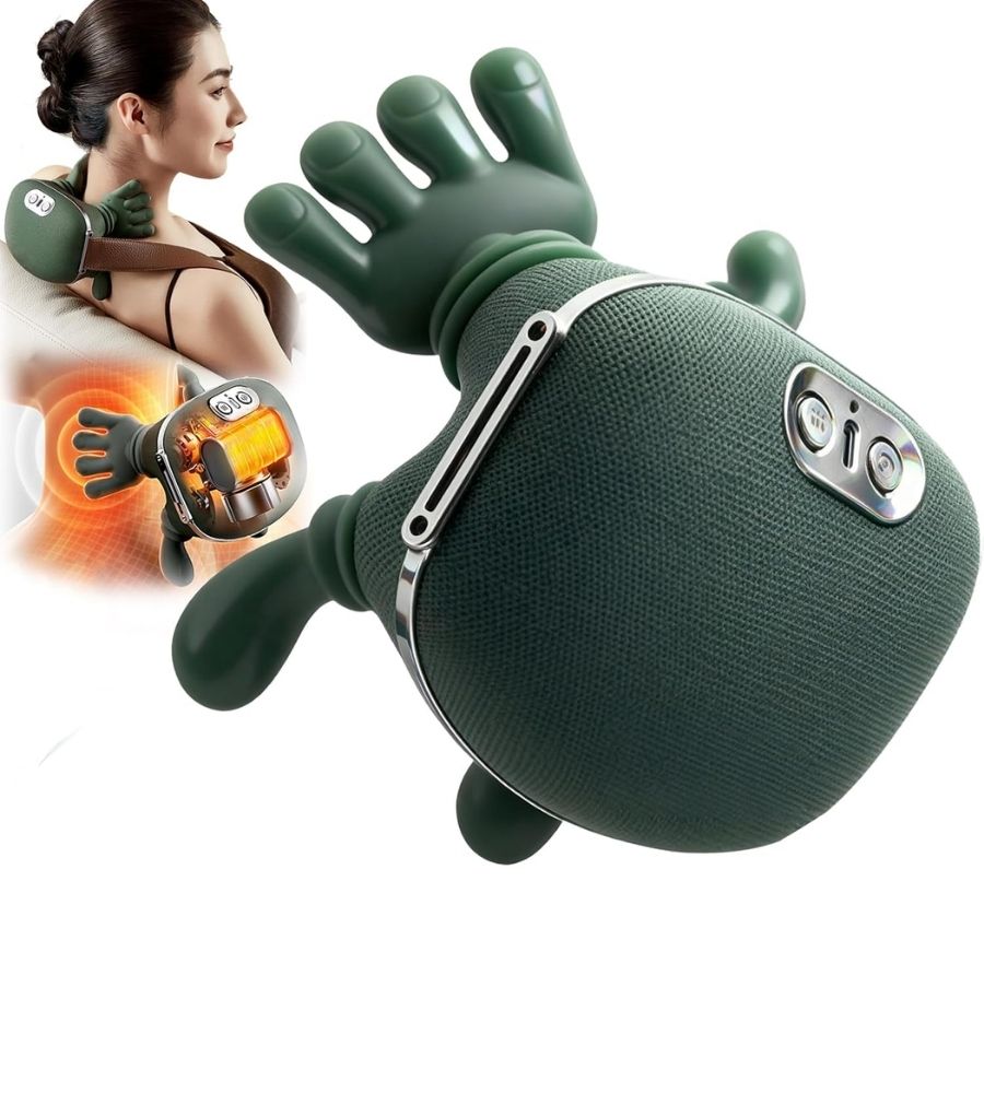 Massaggiatore Cervicale Shiatsu Bionico con Calore 4D Sollievo Dolore Collo