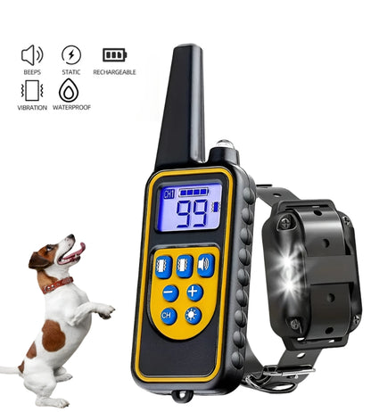 Collare Addestramento Cani 800M Telecomando Impermeabile Scossa Elettrico LCD