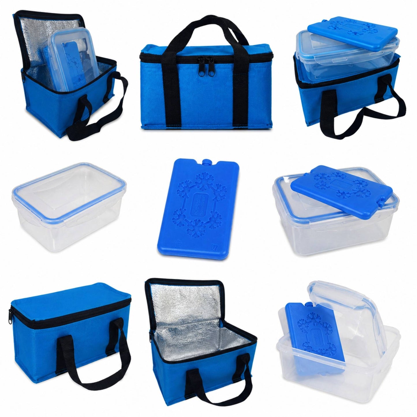 Borsa Termica con Contenitore Ermetico 1Lt e Freezerino Borsa Frigo Porta Pranzo